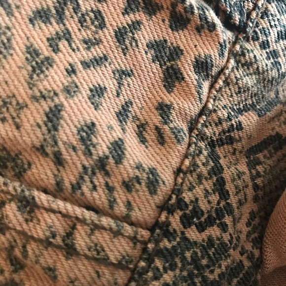 NWT Free People Snake Trucker Jacket in Brown - Picture 10 of 10